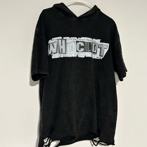 Aelfric Eden Black Distressed Graphic Hoodie